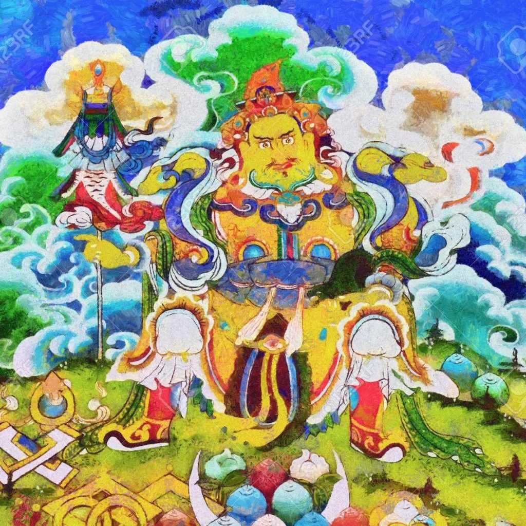 artistic-depiction-Tibetian-Mythology