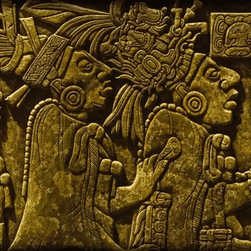 Ancient artifact featuring the depiction of Itzamna