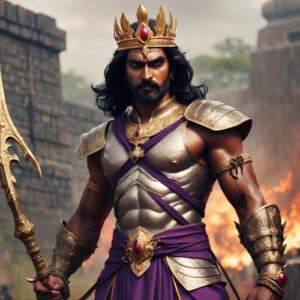 Image of the legendary warrior prince Indrajit from Hindu mythology, known for his valor and mastery in battle.