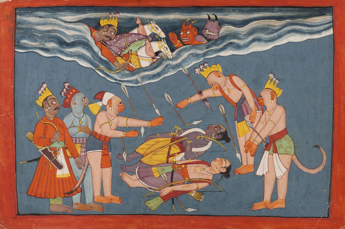 Indrajit-attacking-Rama-and-Lakshmana