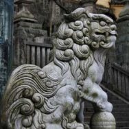 Outer-sculpture-of-Komainu-The-Lion-Dog-Chinese