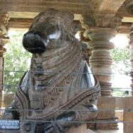 Statue-of-Nandi-at-Hoysaleshwar-Temple-Karnataka