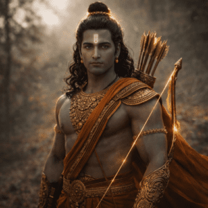 Image of the revered Hindu god Ram, symbolizing virtue, dharma, and heroism