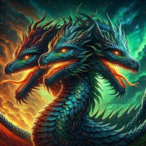 The Baltic dragon Azhdaya in a modern style