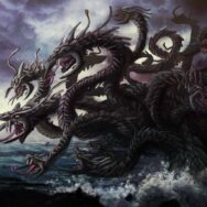 Kucedra, the 7-Headed Dragon, breathing fire