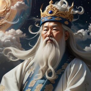 Supreme god of Kores Sang Je among the heavens