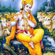 Lord Krishna with his cowherd friends