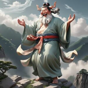 Image of Seokga, the Korean creator deity associated with creation, order, and cosmic balance.