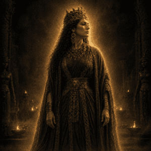 Image of Ereshkigal, Mesopotamian goddess of the underworld.