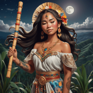 Image of Mayari, the moon goddess in Filipino mythology.