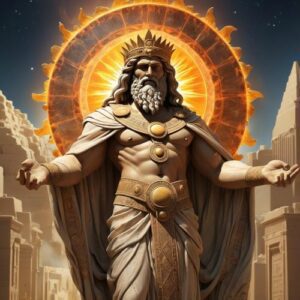 Image of Shamash, the ancient Mesopotamian sun god of justice and truth.