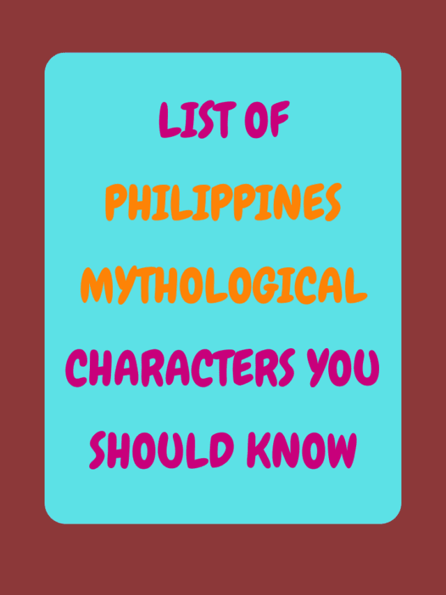 list of philippines mythological characters