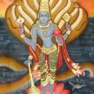 A stunning depiction of Seshnag, the powerful king of snakes.