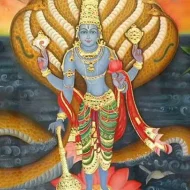 A stunning depiction of Seshnag, the powerful king of snakes.