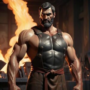 Image of Vulcan, Roman god of fire, metalworking, and volcanoes.