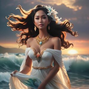 Image of the mystical sea goddess Dewi Lanjar, guardian of coastal waters and protector of sailors