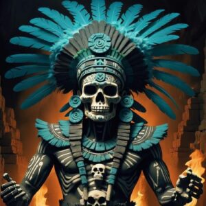Image of the Aztec god of the underworld and death, Mictlantecuhtli