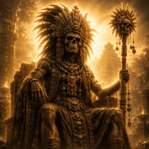 Image of the Aztec god of the underworld and death, Mictlantecuhtli