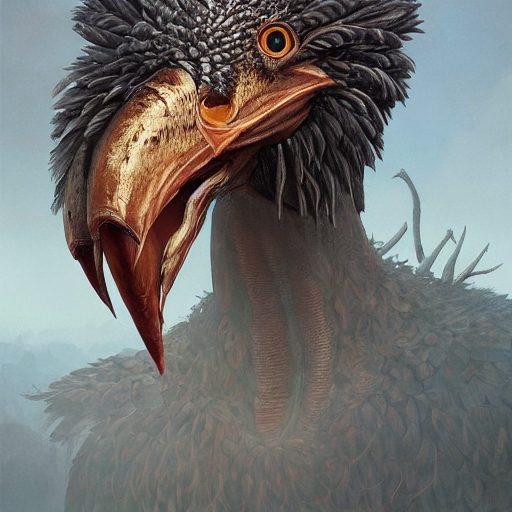 A close-up of Ngani Vatu's beak, emphasizing its deadly nature.