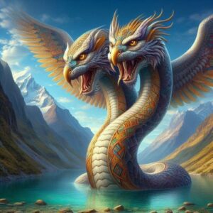 Image of Amaru, the mythical serpent-dragon of Andean mythology.