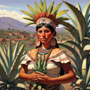 Image of the mysterious nature spirit Mayahue, embodying forests, rivers, and natural harmony.