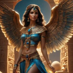 Image of the ancient Egyptian goddess Maat, symbolizing truth, justice, and cosmic order