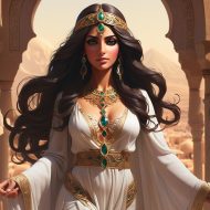 Al Lat Arabian goddess Al-Lat in an Arabian palace