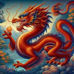 Image of Druk, the thunder dragon of Bhutanese mythology.