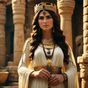 Image of the Mesopotamian goddess Ishtar, symbolizing love, war, and fertility.