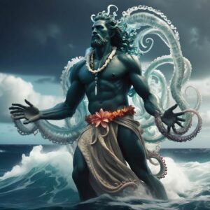 Image of Kanaloa, the Hawaiian god of the sea, ocean creatures, and long-distance voyaging