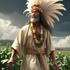 Image of the Hawaiian god of fertility, agriculture, and peace, Lono