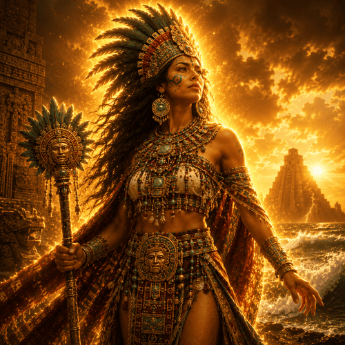 Image of Atlacamani, the Andean deity associated with water, lakes, and fertility.
