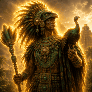 Image of Chalchiuhtotolin, the Aztec god associated with disease, sorcery, and transformation.