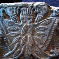 Mythlok - Itzpapalotl stone carving