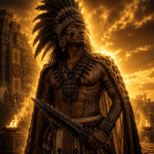 Image of the Aztec god of obsidian, sacrifice, and war, Itztli.