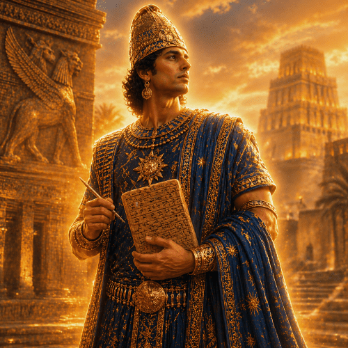 Image of Nabu, the Mesopotamian god of wisdom and writing