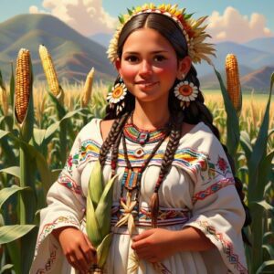 Image of the Aztec mother goddess Tonantzin, symbolizing fertility, earth, and protection.