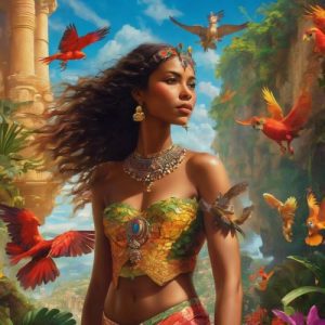 Image of Nemwes, mythological figure of African origin.
