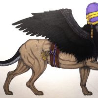 Modern image of the The Lion headed Mesopotamian god of the underworld Nergal