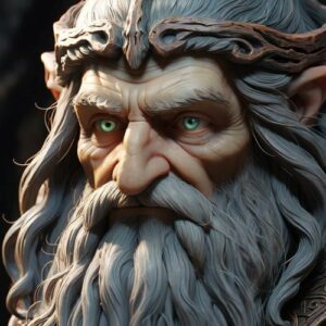 Image of Mimir, the wise Norse god of knowledge and counsel, depicted with a mystical, thoughtful presence.