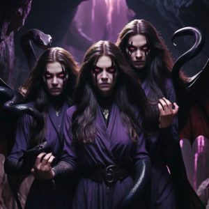 The three Erinyes from Greek mythology