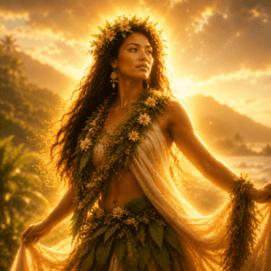 Image of Laka, Hawaiian goddess of hula and fertility.