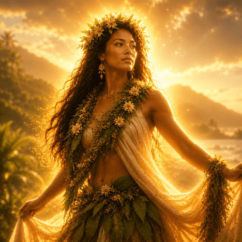 Image of Laka, Hawaiian goddess of hula and fertility.