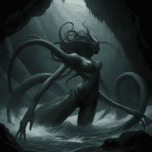 Image of Scylla, the monstrous sea creature from Greek mythology.