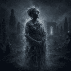 Image of Amokye, the Akan guardian of the underworld.
