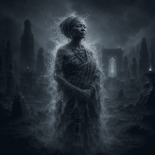 Image of Amokye, the Akan guardian of the underworld.