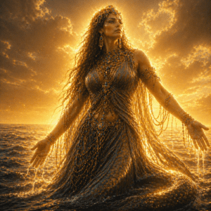 Image of Tiamat, primordial chaos dragon goddess from Mesopotamian mythology.