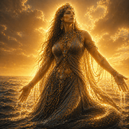 Image of Tiamat, primordial chaos dragon goddess from Mesopotamian mythology.