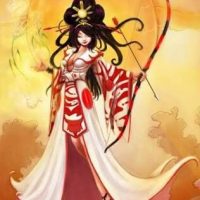 Modern Painting of the Japanese goddess Izanami