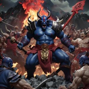 Image of Shuten Doji, the fearsome oni demon from Japanese folklore.
